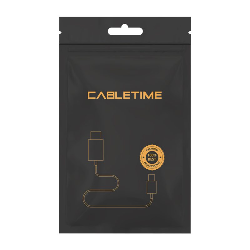 Cabletime 3.5mm jack to RCA Male Zipper-alt