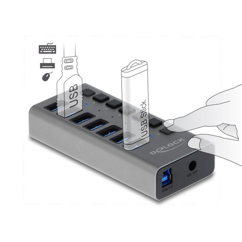 Delock USB Hub 7 port cons-alt
