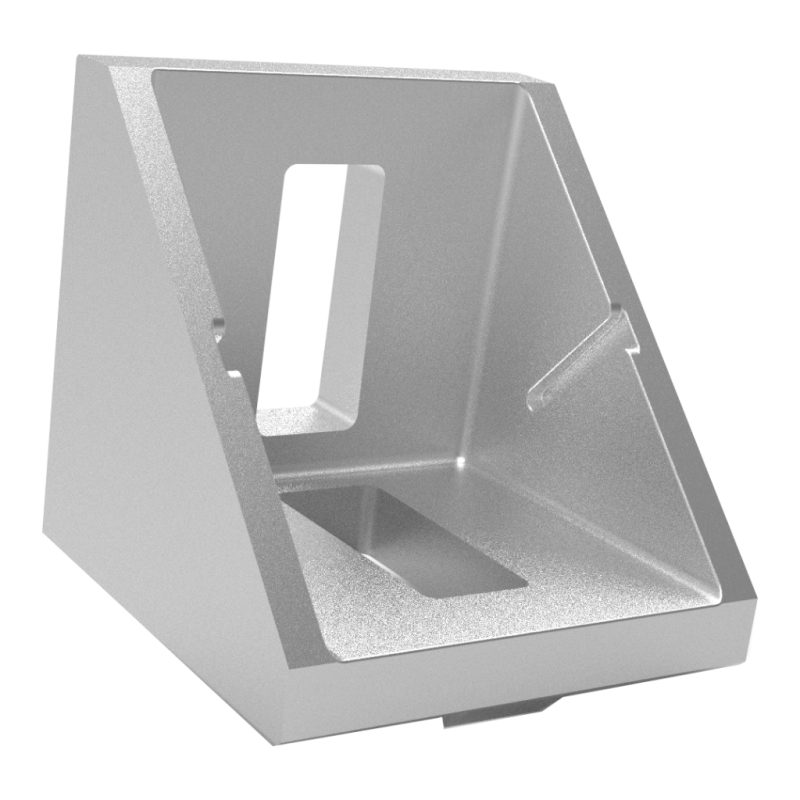 Corner bracket 4040 front silver-alt